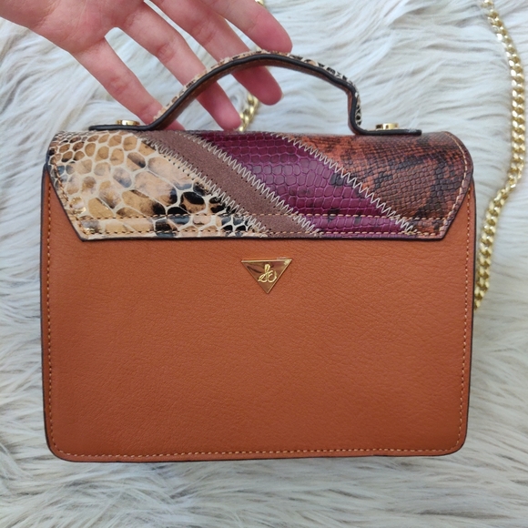 Sam Edelman Mini Crossbody Kylie Patchwork Brown - Picture 6 of 12